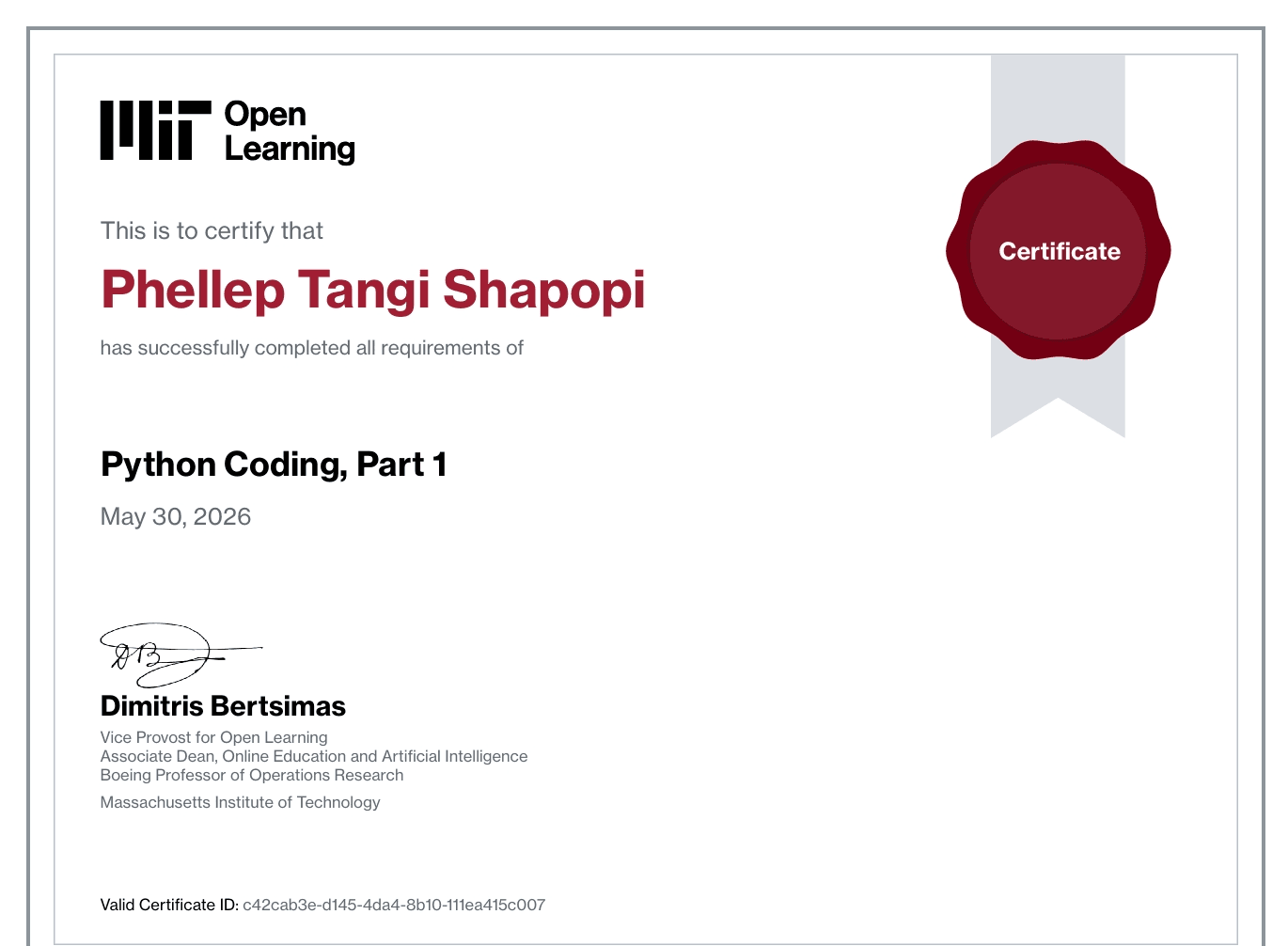Python Coding Part 1